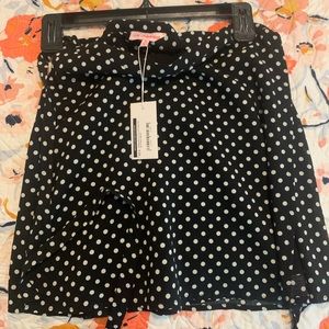 Black polka dot skirt